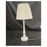 Antique Milk Glass Candlestick Table Lamp
