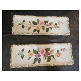 Vintage Lefton Japan Porcelain Floral Wall Plaques