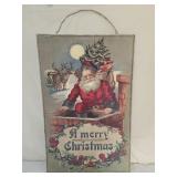 A Merry Christmas Tin Sign