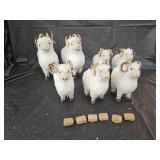7 Folk Art Burlap Ram