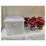 5 Hallmark Poinsettia Plants, Tote