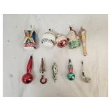 10 Vintage Glass Christmas Ornaments