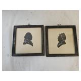 Vtg. George and Martha Washington Silhouettes
