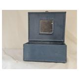 Antique Painted Tramp Art Comb Box with Mirror