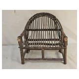Vintage Rustic Country Bent Twig Doll Bench