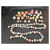Vintage Spun Cotton Christmas Garland & Ornaments