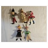 5 Germany And Italy Glass Christmas Ornaments