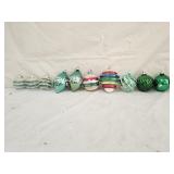 10 Vintage Glass Christmas Ornaments