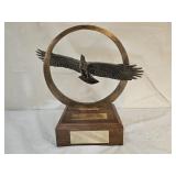 Vintage Wally Shoop Bronze Bald Eagle Sculpture