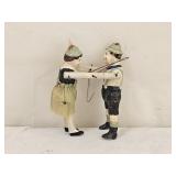 Antique German Putz Dancing Couple Ornament