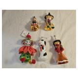 6 Italy Glass Christmas Ornaments