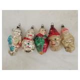 Vintage Hand Painted Glass Christmas Ornaments