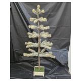 35" Faux Feather Tabletop Christmas Tree