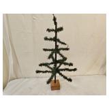 27" Faux Feather Tabletop Christmas Tree
