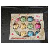 Vintage Shiny Brite Hand Painted Glass Ornaments