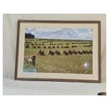 Framed Agricultural Landscape Photograph