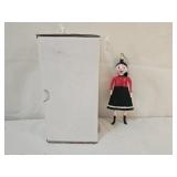 De Carlini Italian Olive Oyl Glass Ornament