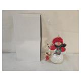 De Carlini Italian Snowman Glass Ornament