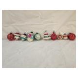 10 Vintage Glass Christmas Ornaments