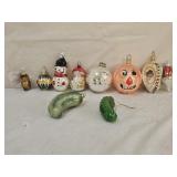 10 Vintage Glass Christmas Ornaments
