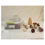 Tote, Honeycomb Candle, Faux Fruit and Nuts