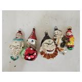 Vintage Hand Painted Glass Christmas Ornaments