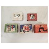 5 Vintage Cardboard Candy Container Boxes