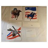 3 1970s USPS Mint Stamp Sets