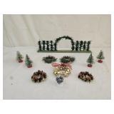 Faux Feather and Bottle Brush Christmas Decor