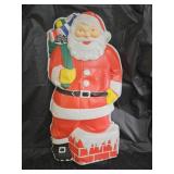 Vintage 1950s Glolite Blow Mold Santa Claus