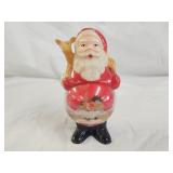 Vintage 1960s Plastic Santa Claus Belly Snow Globe