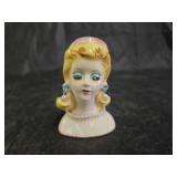 Vintage Lady Miniature Head Vase