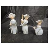 Vintage 50s Japan Porcelain Baseball Nun Figurines
