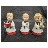 3 Vintage Homco Ceramic Chior Boy Ornaments