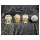 4 Autographed and Commemorative Baseballs