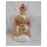 Vintage 1970s Poloron Lighted Wise Man Blow Mold