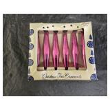Vintage Mini Teardrop Shiny Brite Glass Ornaments