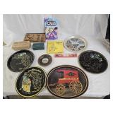 Vintage Adv. Serving Trays, Ashtray,  Collectibles