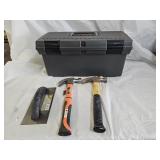 Rubbermaid Tool Box, Hammers, Tools