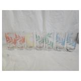 7 Vintage 1970s Ravenhead Chunkies glass Tumblers