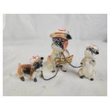 Vintage Japan Ceramic Proud Pop Bulldog w Pups