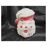 Vintage 11" Santa Head Lighted Blow Mold