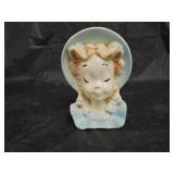 Vintage Royal Copley Lady Head Vase Wall Pocket