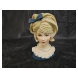 Vintage 1950s Relpo Lady Head Vase