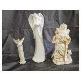 Santa Claus and Angel Figurines