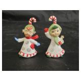 2 Vintage 1950s Lefton Candy Cane Pixies