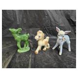 3 Vintage Pottery and Porcelain Horse Figurines