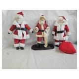 3 Santa Claus Figures