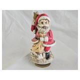 Vintage Japan Cermaic Musical Rotating Santa Claus