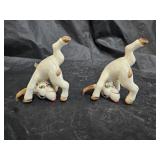 2 Vintage 1976 Fitz & Floyd Tumbling Reindeer